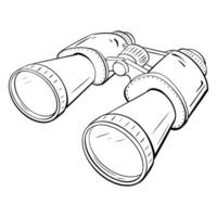 A Stylish and Detailed Outline Illustration of Binoculars Designed for Viewing Distances Effectively. sketch illustration. tourism. vector