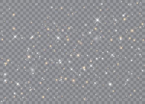 Christmas light glow with twinkling stars and magical dust