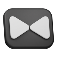 A black and white button with two white triangles png