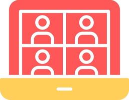 Online Meeting Icon Design vector