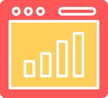Bar Chart Icon Design vector