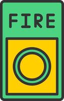Fire Button Icon Design vector