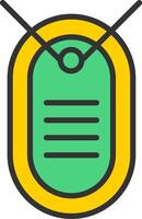 Dog Tag Icon Design vector