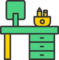 Office Desk Icon Design vector