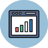 Bar Chart Icon Design vector