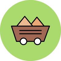 Mining Cart Icon Design vector