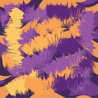 Abstract illustration with a dynamic and textured pattern, in shades of purple, yellow. vector