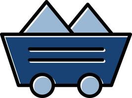 Mining Cart Icon Design vector