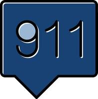 911 Icon Design vector