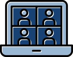 Online Meeting Icon Design vector