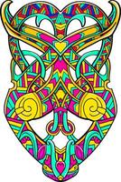 An elegant illustration showcasing a multicolored ethnic ornament pattern, combining classic and modern design influences. vector