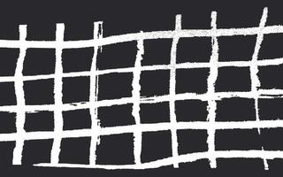 White abstract uneven mesh lattice on black banner. vector