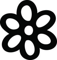 A black and white flower with four petals vector