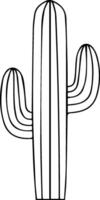 Cactus coloring pages vector