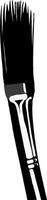 A black and white brush with a long handle vector