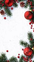 Merry Christmas and happy New Year white background with space for text. Christmas greeting card photo