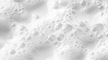 Abstract white soap foam bubbles texture background photo