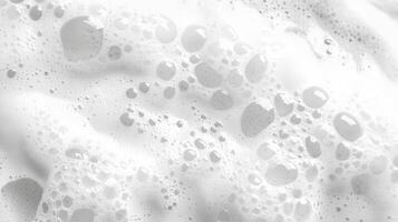 Abstract white soap foam bubbles texture background photo