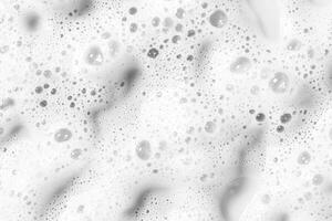 Abstract white soap foam bubbles texture background photo