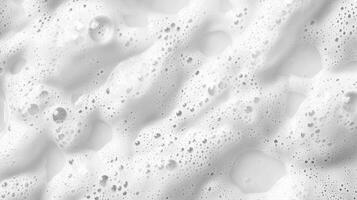Abstract white soap foam bubbles texture background photo