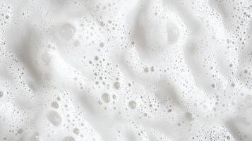 Abstract white soap foam bubbles texture background photo