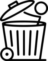 Trash can icon on a white background vector