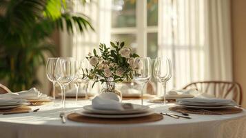 Elegant home dining setups for special occasions photo