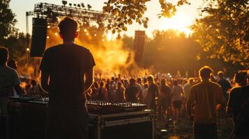 Musician DJ performs at the Open Air Music Festival photo