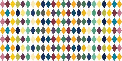 Harlequin Multi Color Design with Vibrant Diamond-Shaped Pattern. Bold Contrasting Colors. Royal Blue, Emerald Green, Ruby Red, Golden Yellow, Magenta. Whimsical and Dynamic Arrangement vector