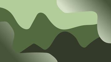 Abstract Green Background with Smooth, Flowing Organic Shapes in Various Shades Featuring a Clear and Modern Design vector