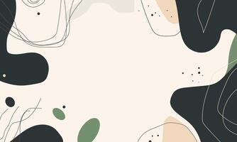 Abstract flat background with organic shapes and simple forms, minimalist design with muted colors, simple shapes and soft gradients, modern style for social media posts vector