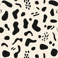 seamless background. Minimalistic abstract pattern of different shapes. Modern black print on a light background. Ideal for textile design, screensavers, covers, cards, invitations and posters vector