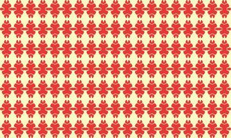 Retro Red and Cream Geometric Pattern. Abstract Vintage Design with Bold Organic Shapes. Seamless Background for Wallpaper, Textiles, or Digital Art. 70s Inspired Nostalgic Aesthetic vector