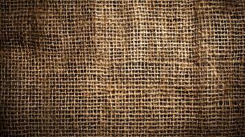 Burlap texture, background of scratchy burlack material in an even light brown color photo