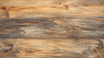Close-up of rustic wood grain showcasing natural pattern. Wooden texture wood grain and knots photo