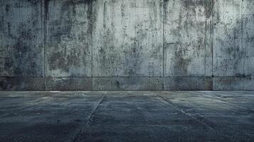 Textured concrete wall in urban environment. close up view of a grey concrete wall photo