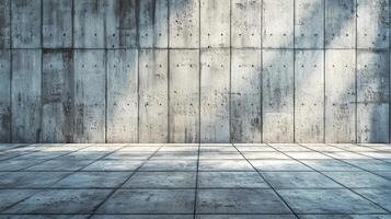 Textured concrete wall in urban environment. close up view of a grey concrete wall photo