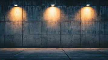 Textured concrete wall in urban environment. close up view of a grey concrete wall photo