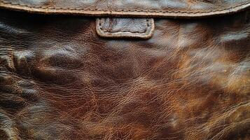 Worn leather surface texture with unique character and age photo