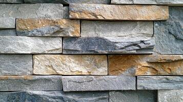 Natural stone wall with a stunning granite texture ideal for architectural and design projects photo