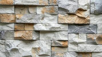 Natural stone wall with a stunning granite texture ideal for architectural and design projects photo