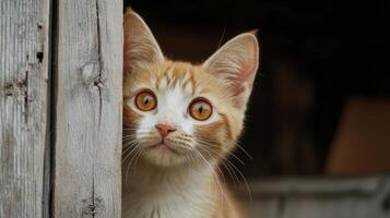 Funny cat expression caught on camera. A beautiful portrait of a cat photo