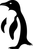 Penguin silhouette on white background vector