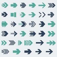 Various arrows and arrows in different colors vector