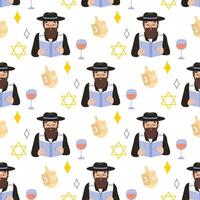 Seamless pattern, Hanukkah, for fabric or wrapping paper. illustration vector