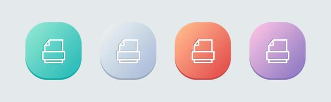 Format line icon in flat design style. File type signs illustration. vector