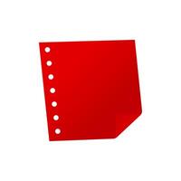 Empty note paper illustration. Blank sheet label design. vector