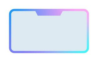 Futuristic element illustration. Colorful lower third overlay. vector