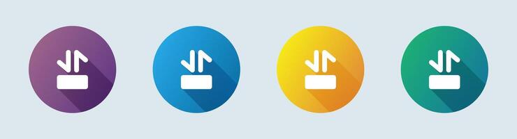 Series solid icon in flat design style. Episode signs illustration. vector