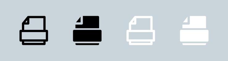 Format icon set in black and white. File type signs illustration. vector